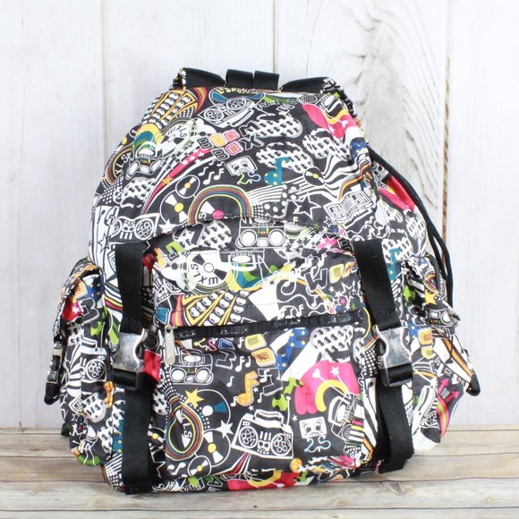 Lesportsac Handbags - LE SPORTSAC Women's Music Print Nylon Backpack